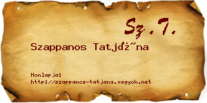 Szappanos Tatjána névjegykártya